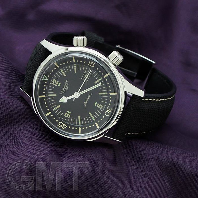 ロンジン L3.374.4.50.0 レジェンド ダイバー 36mm レザー