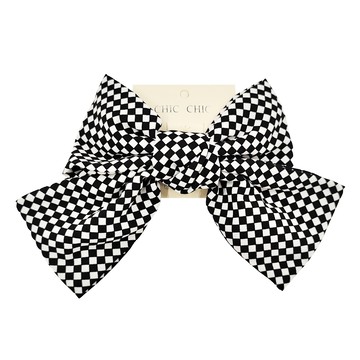 CHIC CHIC 日本造型自動夾 SY13544 蝶結棋盤白