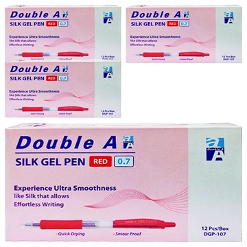 Double A 中性筆 0.7mm 12支  紅色  4盒