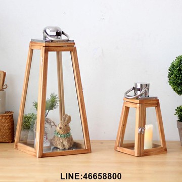 公司貨 免運 速發 開立發票 燭臺 落地燈 裝飾燈 氛圍燈 酒店裝飾 道具燈 北歐木質玻璃風燈客廳樣板間桌面燭臺裝飾品高檔軟裝擺件簡約現代