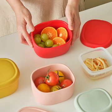 【韓國 SILIPOT】鉑金矽膠全尺寸冰溫嚐鮮盒(S/M/L各1)-3入 (可微波 副食品儲存盒 小菜盒 餐盒 水果盒)