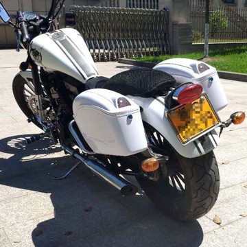 品上市】太子車側邊箱車改裝掛箱大地鷹王側箱帶燈150摩托車改裝后備通-用