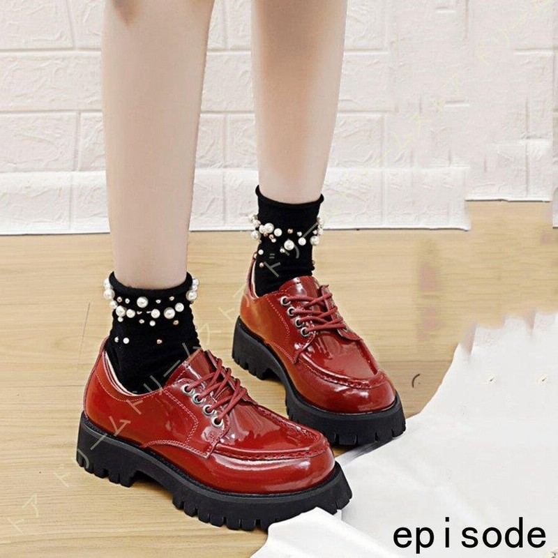 太ヒール オックスフォードシューズ おじ靴 レディース ローヒール ローカット スムース調 おしゃれ レースアップ 厚底 美脚 ラウンドトゥ パンプス かわいい 通販 Lineポイント最大0 5 Get Lineショッピング