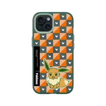 iPhone 15 Clear 憂墨綠 - 寶可夢 Pokemon - 多彩系列-伊布格紋