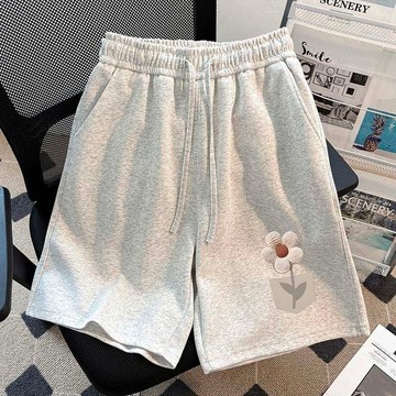 【Veee】休閒褲 運動短褲女 100%純棉  夏季新款潮流 印花 工作短褲 居家短褲 休閒褲女  寬鬆舒適透氣休閒短褲