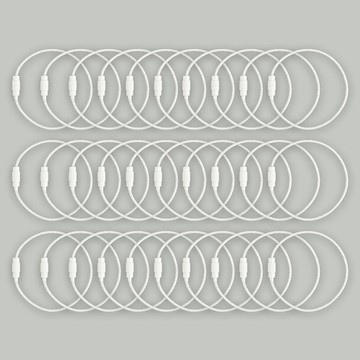 粉彩色鋼絲鑰匙圈連接環  30個  1 白色