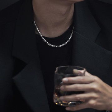 純銀S925男項飾泰銀龍頭項鍊龍骨頸鍊霸氣粗鎖骨鏈