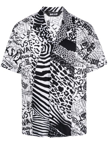 Just Cavalli - mix-print cotton shirt - men - Cotton - 48 - White