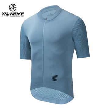 YKYWBIKE短袖騎行服男夏季公路車山地自行車上衣白色單車透氣輕薄