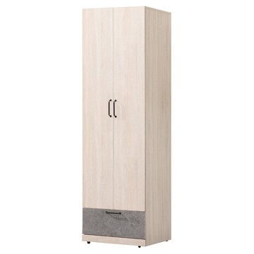 Homelike 喜家居2尺單吊一抽衣櫃(2色可選)(2233)清水模拼色