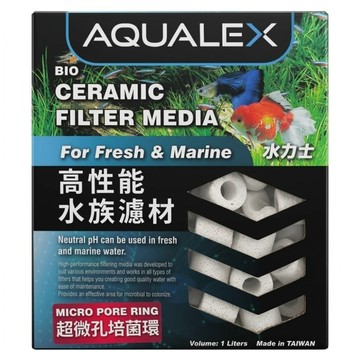 AQUALEX 水力士 超微孔培菌環 1L  1個  11 x 11 x 13cm