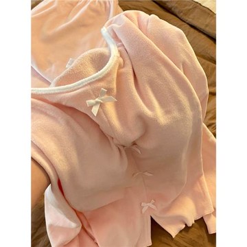 睡衣女秋冬季雙面德絨加絨少女感保暖時尚家居服冬季外出睡衣套裝