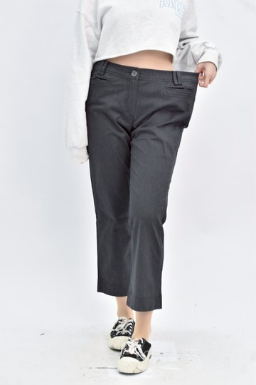(4XL（含）以上) key wear 棉質牛仔黑色長褲