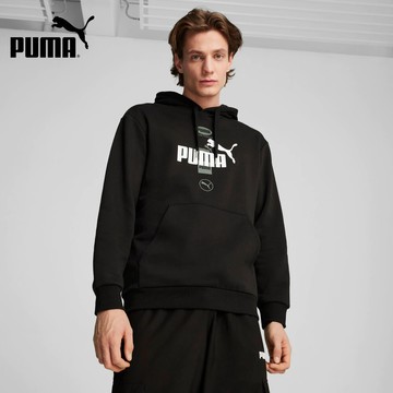 【PUMA】 基本系列Power長厚連帽T恤_男性_68174101_歐規｜官方直營