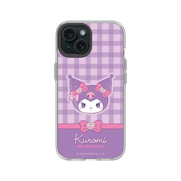 iPhone 15 Clear 透明 - 三麗鷗-酷洛米20週年 - 俏皮魔法-英倫格紋