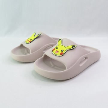 Pokemon 寶可夢 P26158CBGE 皮卡丘 兒童 運動拖鞋 台灣製 奶茶【iSport愛運動】
