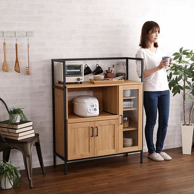 【幅90㎝】レンジ台 食器棚 おしゃれ レンジラック【ブラック×ブラウン】 楽天市場】10日限定クーポン500円OFF☆レンジ台 レンジボード 幅