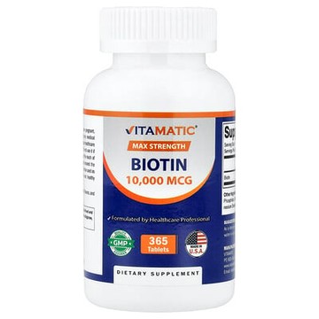 Vitamatic, 生物維生素，特強型，10000 微克，365 片