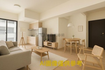 綠富綠邊間漂亮大兩房+平面車位，近輕軌、公園｜新北市淡水區濱海路二段