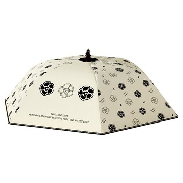 Kyhome 山茶花加厚折疊保溫菜罩/食物保鮮罩/餐桌罩/飯菜罩 圓形  1個  80 x 25cm