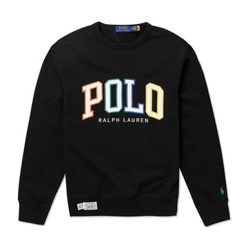 Polo Ralph Lauren RL 熱銷刺繡文字大學T恤-黑色