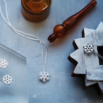 雪花結晶 項鍊 925純銀