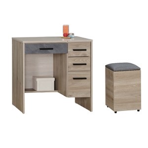 【MUNA 家居】亞伯特2.7尺掀鏡台(含椅)