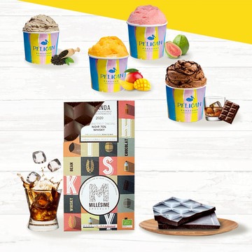 LINE禮物獨家聯名【Diva Life】Millesime比利時進口威士忌巧克力禮盒+貝力岡法式冰淇淋｜微醺風味、送禮