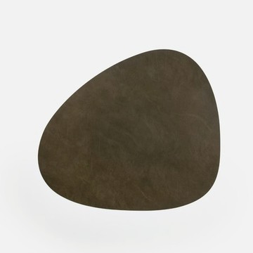LIND DNA Nupo皮革曲線餐墊 深褐