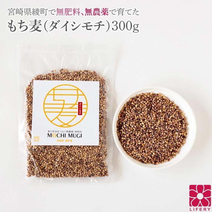 もち麦 もちむぎ 300g 無農薬 無肥料 自然栽培 ダイシモチ 宮崎県産 食物繊維