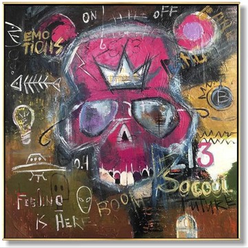 抽象原創骷髏繪畫塗鴉藝術獨特的抽象街頭藝術