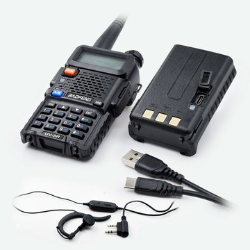 BAOFENG 雙頻對講機UV-5R TYPE-C快充(3800mAh厚電 無座充)