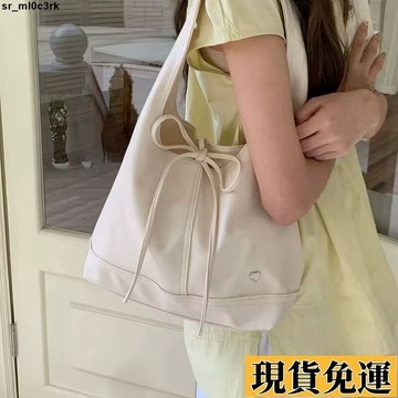 🚛限時低价🚛 法式蝴蝶結單肩托特包 大容量 通勤女孩
