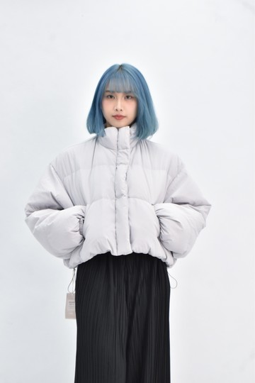 (2XL) i miss ground 短版羽絨紫色外套