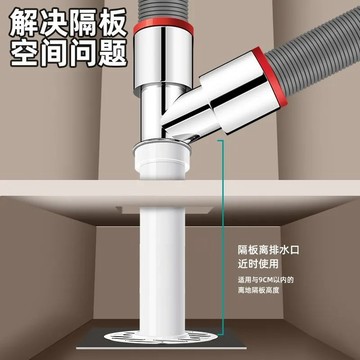 買滿99出貨臺灣熱賣 【多管無憂】洗衣機下水管加高加長三通專用地漏接頭排水道防臭塞防溢水三頭通