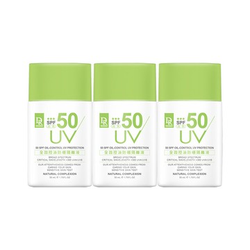 全效控油防曬隔離液SPF50(白色)50ml(3入組)