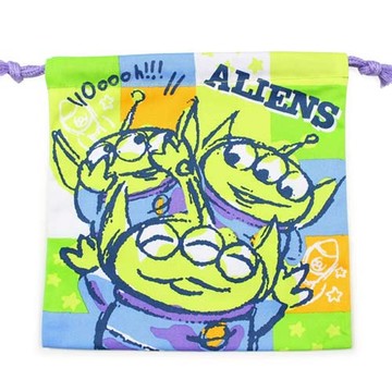 【日本進口正版】三眼怪 迪士尼系列 帆布 束口袋 收納袋 抽繩束口袋 玩具總動員 Disney - 197885
