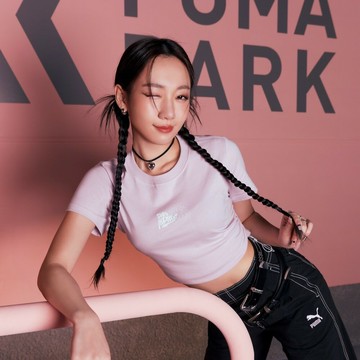 【滿千折百】PUMA 短T 流行系列 淡粉紫 舞動LOGO 抽繩 短袖 T恤 女 62686560