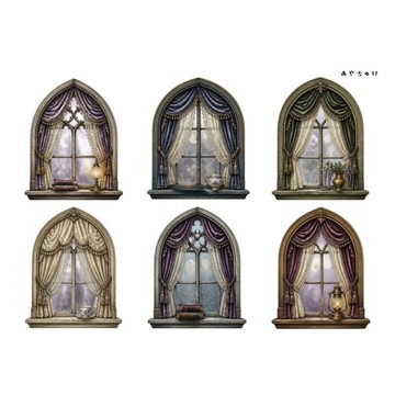 【9 月新品】20-150-0097 裁切紙 幻想復古浪漫咖啡廳