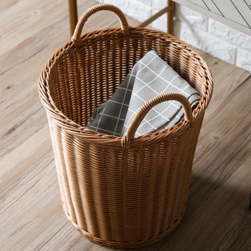 北歐風手提編織臟衣服家用洗衣籃玩具桶 臥室塑料簍子收納筐衣簍