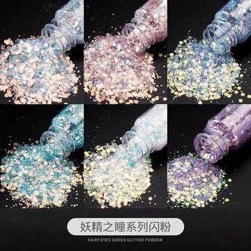 平價夯貨👏 妖精之瞳高閃閃粉 手工流沙油製作材料 水晶滴膠流麻填充亮片 美甲點綴裝飾 舞台妝造閃亮素材 0D3a
