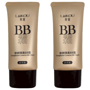 LAIKOU萊蔻 多效修護隔離BB霜 50g 01自然色 隔離提亮膚色  2條