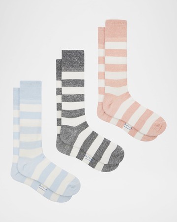 Men's Barry Stripe 3-Pack Crew Socks