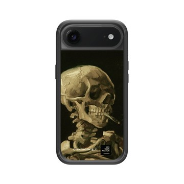 iPhone Air Mod NX -邊框背蓋組合 (相機按鈕) 黑 - Van Gogh Museum - Crâne de squelette fumant une cigarette