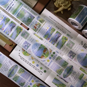 畫境絮語  鹽系輕復古可愛PET 和紙膠帶