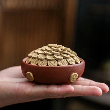 創意招財茶寵擺件紫砂可養精品元寶聚寶盆生肖狗旺財茶道小茶玩