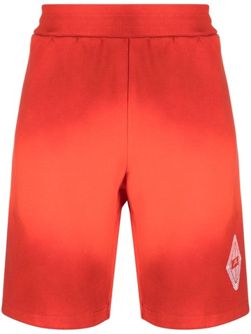 A-COLD-WALL* - elasticated-waist track shorts - men - Cotton/Cotton - S - Orange