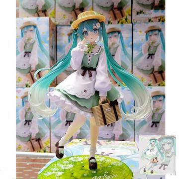 ✨臺灣出貨✨初音未來田園風初音手辦景品動漫模型二次元美少女桌面擺件女禮物