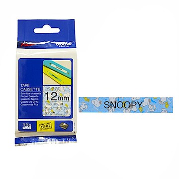 Brother TZe-UB31 護貝標籤帶 ( 12mm 藍色SNOOPY )