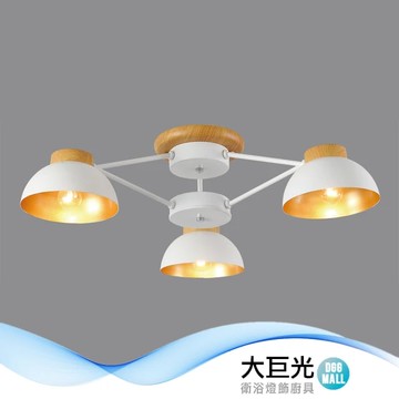 【大巨光】現代風E27x3 半吸頂燈_中(BM-50172)
